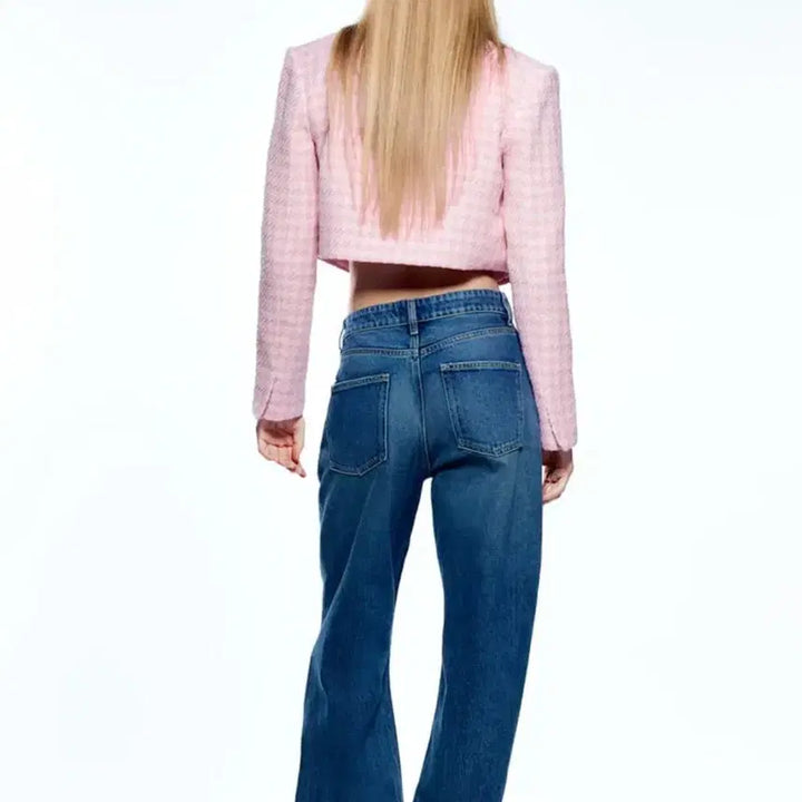 [BUNJANG] ZARA Houndstooth Blazer Rose Pink / ZARA 자라 스트럭처 하운드투스 블레이저 2010/770 로즈핑크