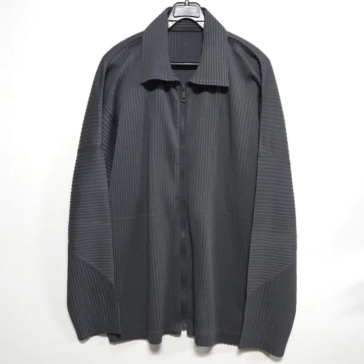 [SOLD OUT] 남성 플리츠 집업 자켓 미니멀 플리츠 셔츠 자켓 오버핏