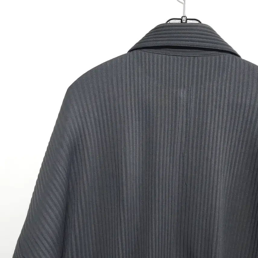 [SOLD OUT] 남성 플리츠 집업 자켓 미니멀 플리츠 셔츠 자켓 오버핏