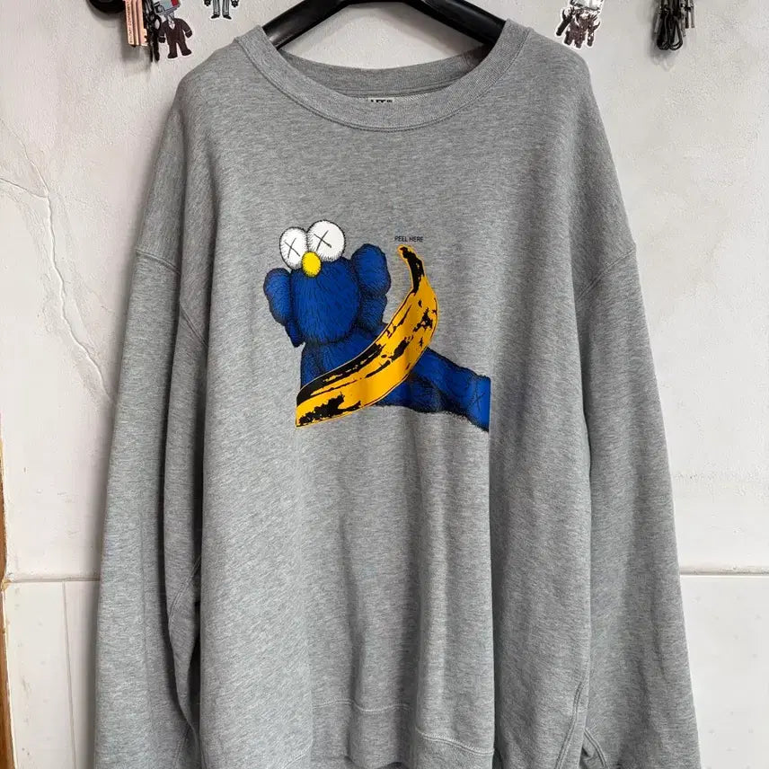 [BUNJANG] Uniqlo KAWS Warhol Gray Sweatshirt / 유니클로 UT KAWS 맨투맨 XXL 회색