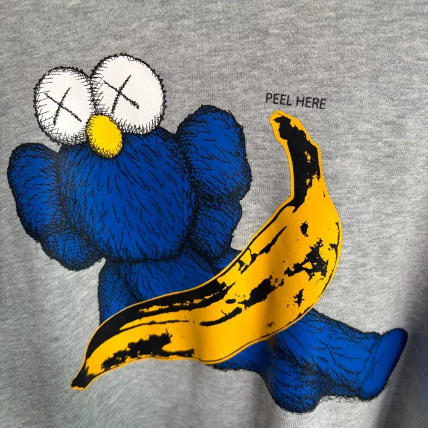 [BUNJANG] Uniqlo KAWS Warhol Gray Sweatshirt / 유니클로 UT KAWS 맨투맨 XXL 회색