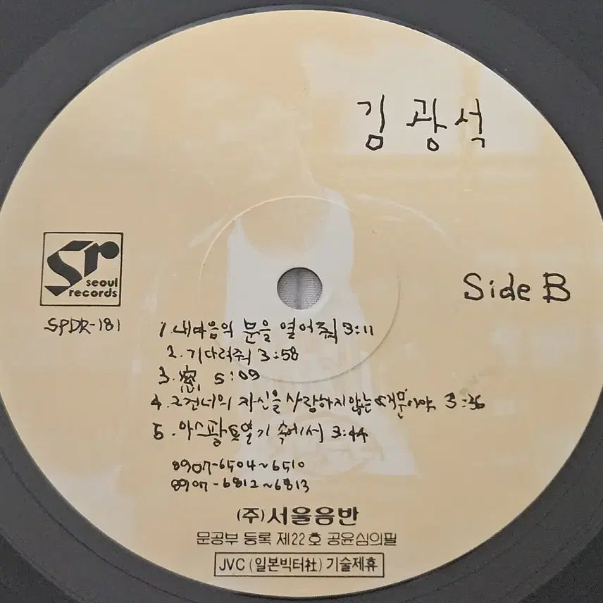 [BUNJANG] Kim Kwangseok 1st Album LP / LP 김광석 1집 - 너에게/내 마음의 문을 열어줘