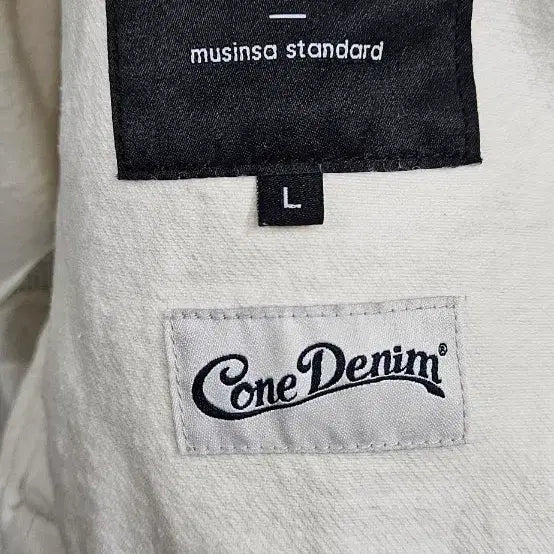 [BUNJANG] Mutendard Cone Denim Line Jacket L Cream / 무텐다드 CONE 데님 라인 자켓 L 크림색