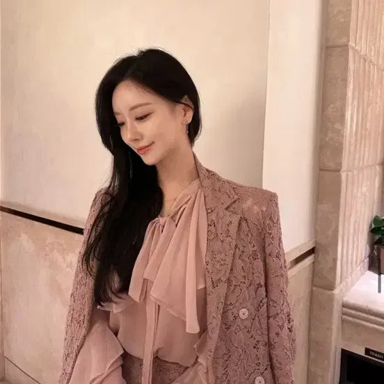 [BUNJANG] Ibuve Serenade Blouse Pink / 이부베 세레나데 블라우스 핑크