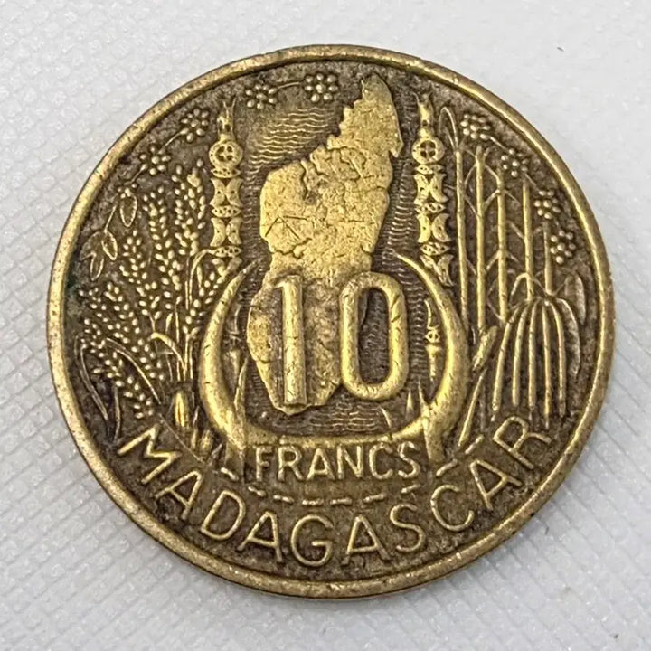[BUNJANG] French Madagascar 10 Francs Coin (1953) / [희귀] 1953년 프랑스령 마다가스카르 10프랑 주화 zk-1714
