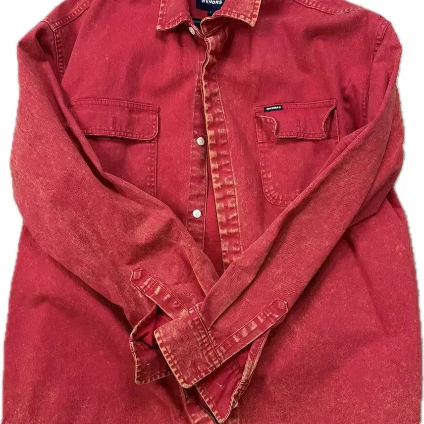 [BUNJANG] Weeekenders Red Washing Shirt L / 위캔더스 레드 워싱 셔츠 L