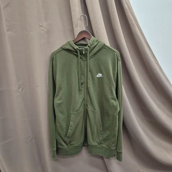 [BUNJANG] Nike Khaki Hooded Zip-up / 나이키 카키 후드 집업