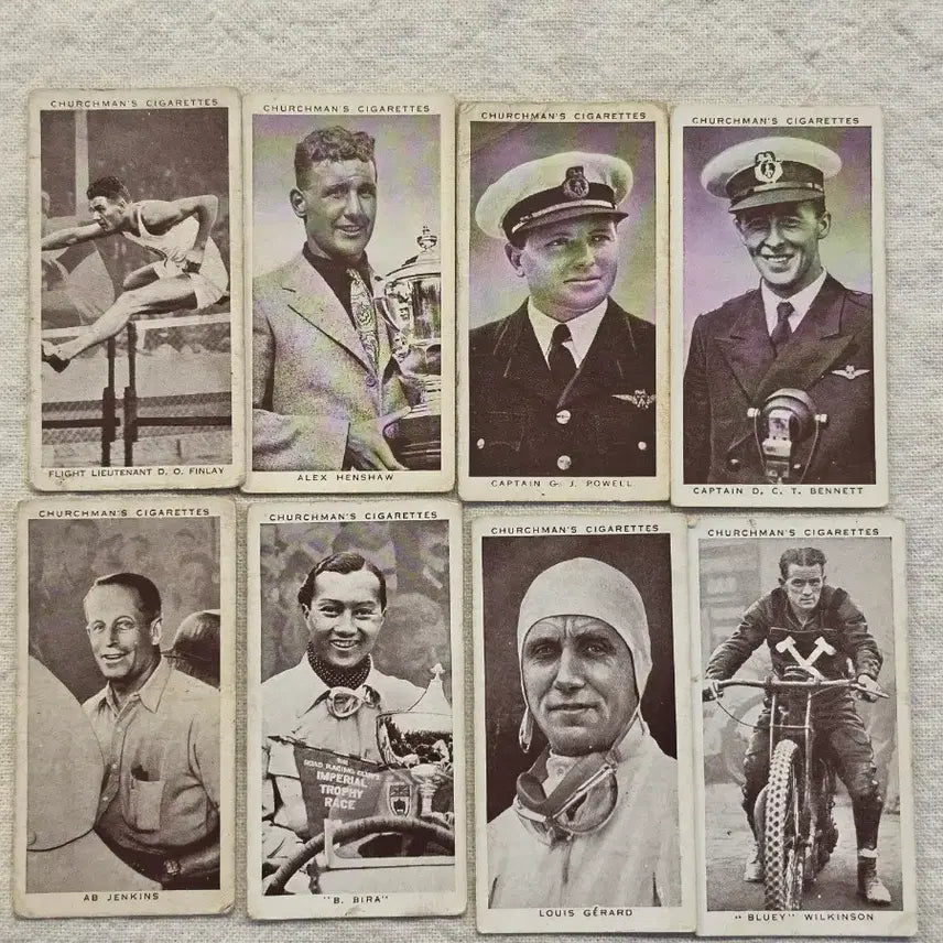 [BUNJANG] Alex Henshaw Bennett Powell Vira Prince Airplane Pilot Vintage Card Set / 영국빈티지카드 유럽빈티지카드 알렉스헨쇼 베넷 파월 비라왕자  비행사