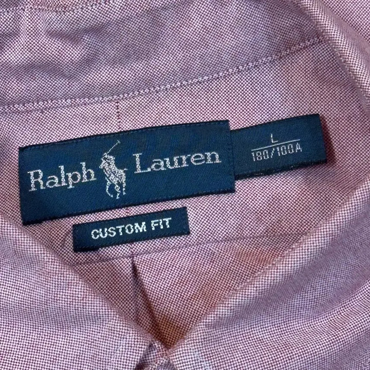 [BUNJANG] Polo Ralph Lauren Custom Fit Pink Cotton Shirt / L 폴로랄프로렌 커스텀핏 핑크 코튼 셔츠