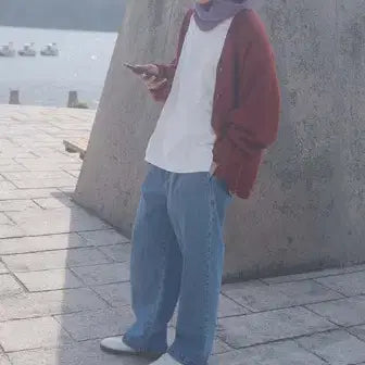 [BUNJANG] EVCON Shetland Wool Low Gauge Cardigan / EVCON Shetland Wool Low Gauge Cardigan