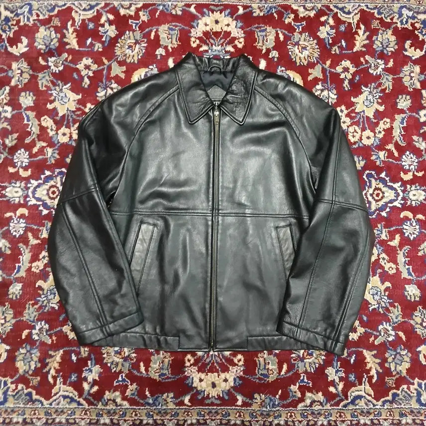 [BUNJANG] ALTITUDE Oversized Lambskin Leather Single Rider Jacket / (L / 100) ALTITUDE 오버핏 양가죽 싱글라이더 가죽자켓