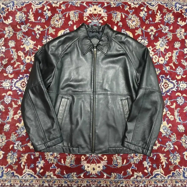 [BUNJANG] ALTITUDE Oversized Lambskin Leather Single Rider Jacket / (L / 100) ALTITUDE 오버핏 양가죽 싱글라이더 가죽자켓