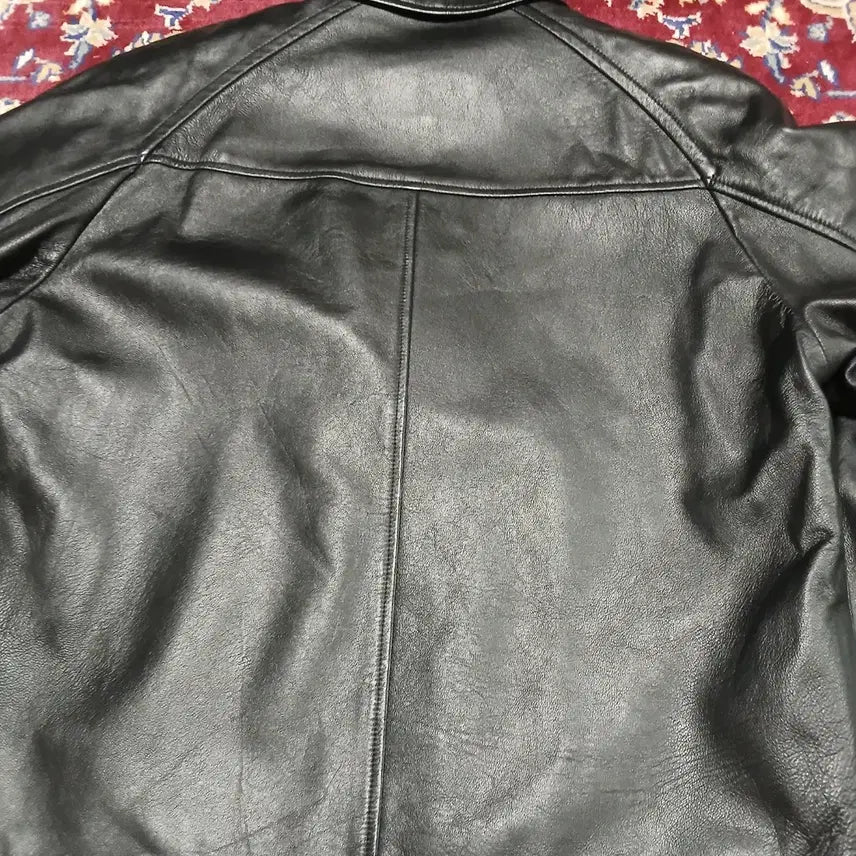 [BUNJANG] ALTITUDE Oversized Lambskin Leather Single Rider Jacket / (L / 100) ALTITUDE 오버핏 양가죽 싱글라이더 가죽자켓