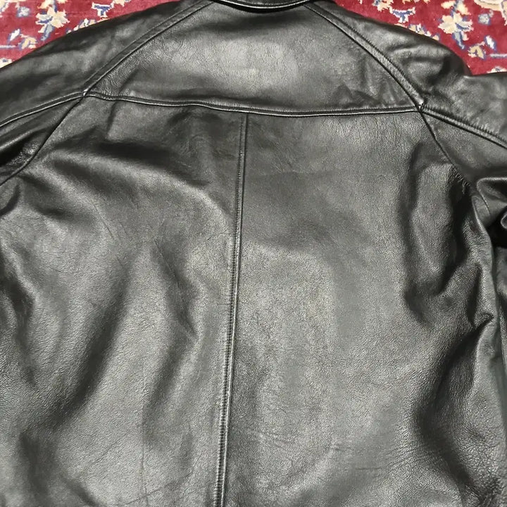 [BUNJANG] ALTITUDE Oversized Lambskin Leather Single Rider Jacket / (L / 100) ALTITUDE 오버핏 양가죽 싱글라이더 가죽자켓