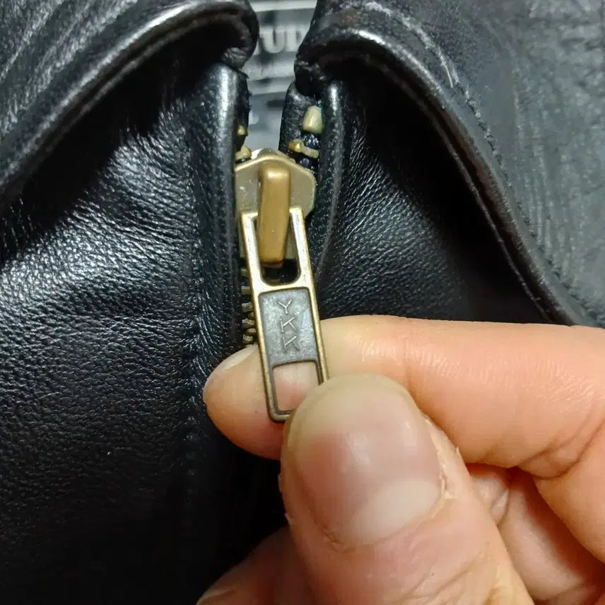 [BUNJANG] ALTITUDE Oversized Lambskin Leather Single Rider Jacket / (L / 100) ALTITUDE 오버핏 양가죽 싱글라이더 가죽자켓