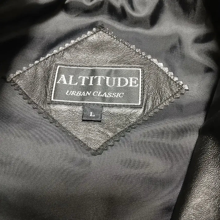 [BUNJANG] ALTITUDE Oversized Lambskin Leather Single Rider Jacket / (L / 100) ALTITUDE 오버핏 양가죽 싱글라이더 가죽자켓