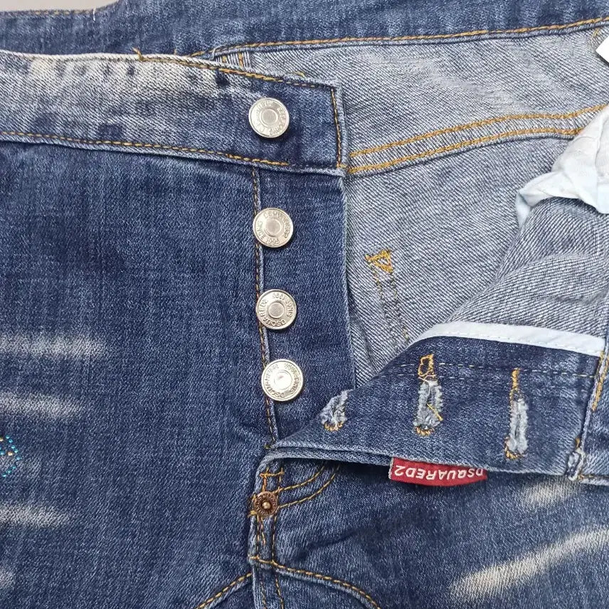 [BUNJANG] Dsquared2 Wrinkle Print Tidy Biker Jeans / [36] 디스퀘어드2 링클프린팅 타이디바이커진 청바지