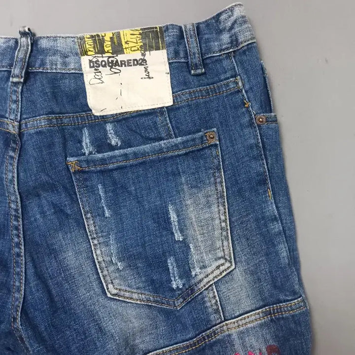 [BUNJANG] Dsquared2 Wrinkle Print Tidy Biker Jeans / [36] 디스퀘어드2 링클프린팅 타이디바이커진 청바지