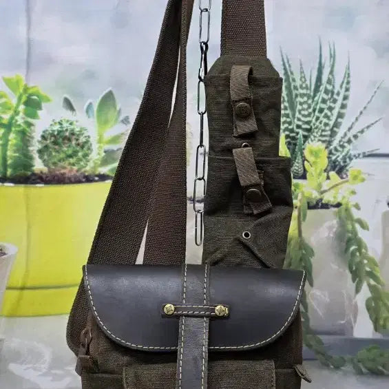 [BUNJANG] National Geographic Sling Bag Canvas Crossbody Bag / 내셔널지오그래픽 스몰 슬링백 크로스백 캔버스백 BF31