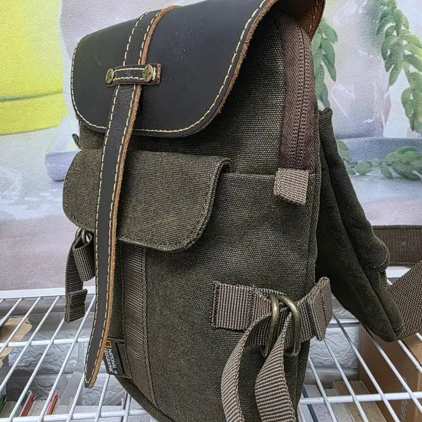 [BUNJANG] National Geographic Sling Bag Canvas Crossbody Bag / 내셔널지오그래픽 스몰 슬링백 크로스백 캔버스백 BF31