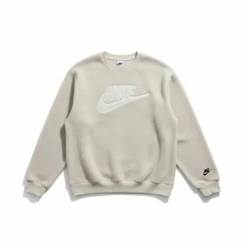 [BUNJANG] Nike Fleece Lined Sweatshirt White L / 나이키 폴리스 기모 맨투맨 흰색 L