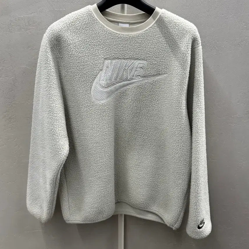 [BUNJANG] Nike Fleece Lined Sweatshirt White L / 나이키 폴리스 기모 맨투맨 흰색 L