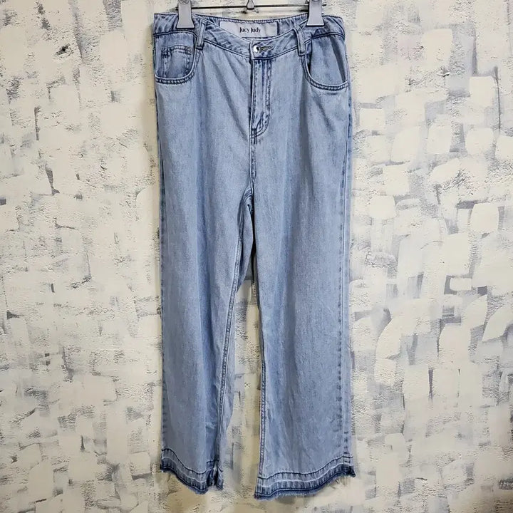 [BUNJANG] JUCY JUDY Denim Wide Pants / 쥬시쥬디 연청 데님 와이드 팬츠 28