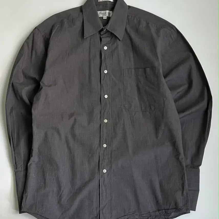 [BUNJANG] Christian Dior Chemise Cotton Shirt - Grey / 크리스찬 디올 슈미즈 코튼 셔츠 그레이