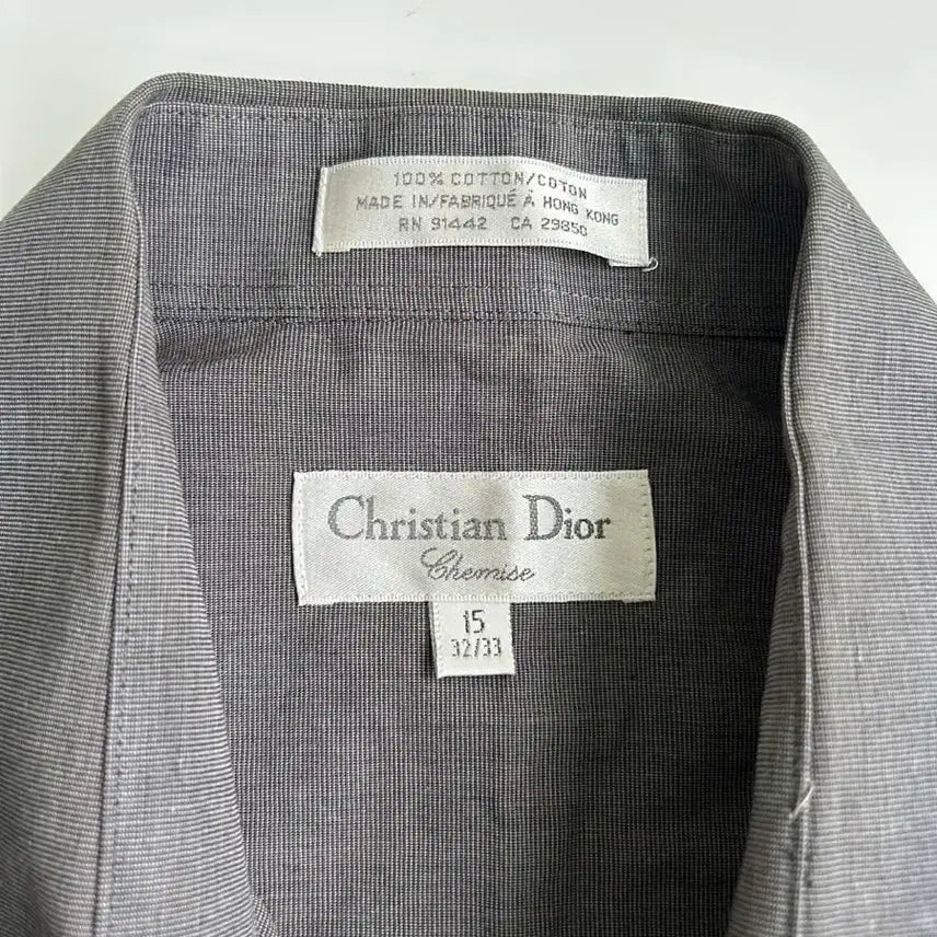 [BUNJANG] Christian Dior Chemise Cotton Shirt - Grey / 크리스찬 디올 슈미즈 코튼 셔츠 그레이