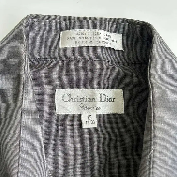 [BUNJANG] Christian Dior Chemise Cotton Shirt - Grey / 크리스찬 디올 슈미즈 코튼 셔츠 그레이