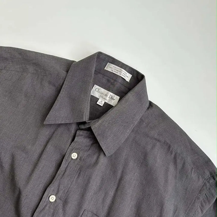 [BUNJANG] Christian Dior Chemise Cotton Shirt - Grey / 크리스찬 디올 슈미즈 코튼 셔츠 그레이