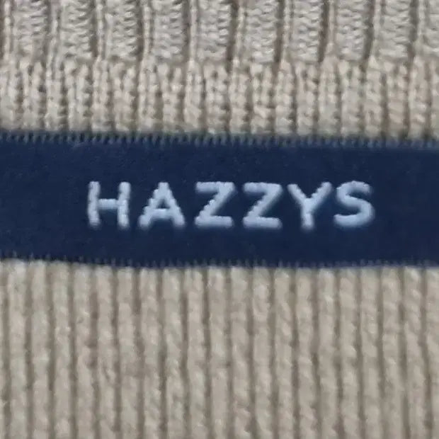 [BUNJANG] Hazzys Dark Beige and Brown Knit Blouse / XS (44) 헤지스 다크베이지+브라운 니트 블라우스