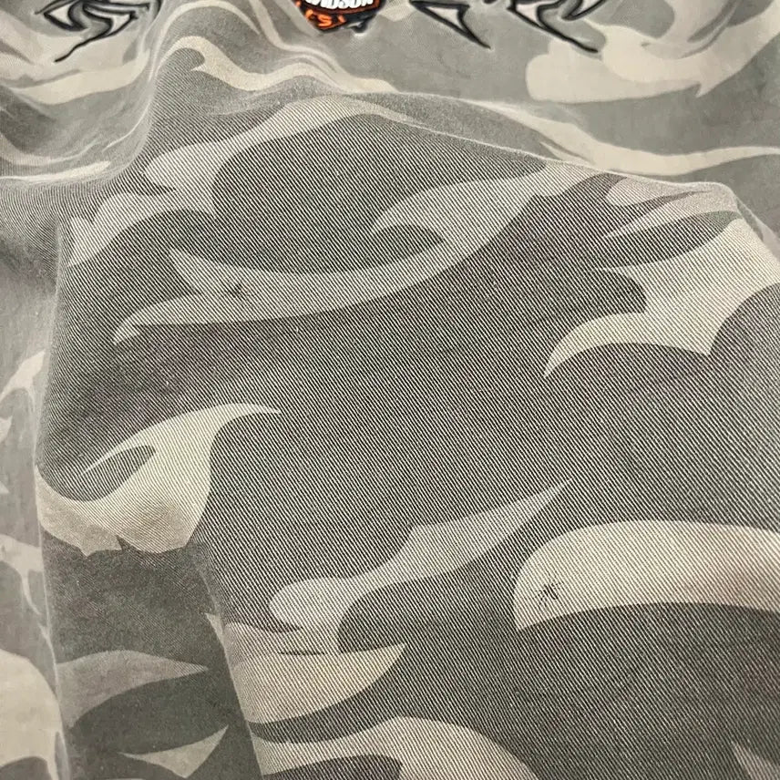 [BUNJANG] Harley-Davidson Woodland Pattern Sleeveless Shirt (2XL) / 할리데이비슨 슬리브리스 셔츠 (110)