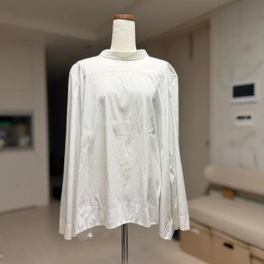 [BUNJANG] Cos White Cotton Ribbon Tie Blouse / Cos 흰색 코튼 리본타이 블라우스