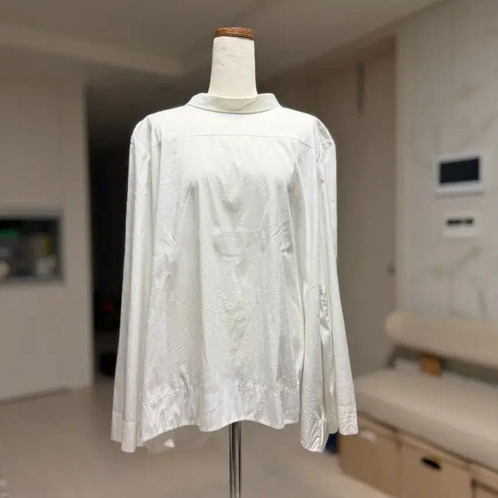 [BUNJANG] Cos White Cotton Ribbon Tie Blouse / Cos 흰색 코튼 리본타이 블라우스