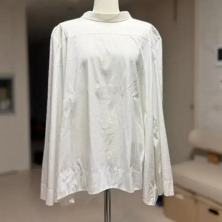 [BUNJANG] Cos White Cotton Ribbon Tie Blouse / Cos 흰색 코튼 리본타이 블라우스