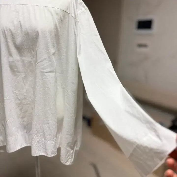 [BUNJANG] Cos White Cotton Ribbon Tie Blouse / Cos 흰색 코튼 리본타이 블라우스