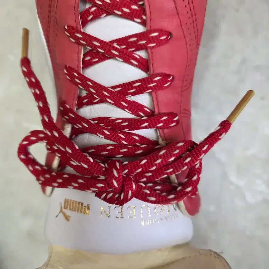 [BUNJANG] Puma Alexander McQueen Red Leather Sneakers / 푸마 알렉산더맥퀸 레드 스니커즈