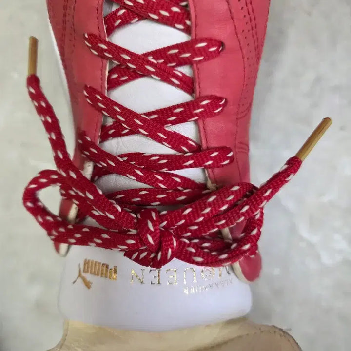 [BUNJANG] Puma Alexander McQueen Red Leather Sneakers / 푸마 알렉산더맥퀸 레드 스니커즈