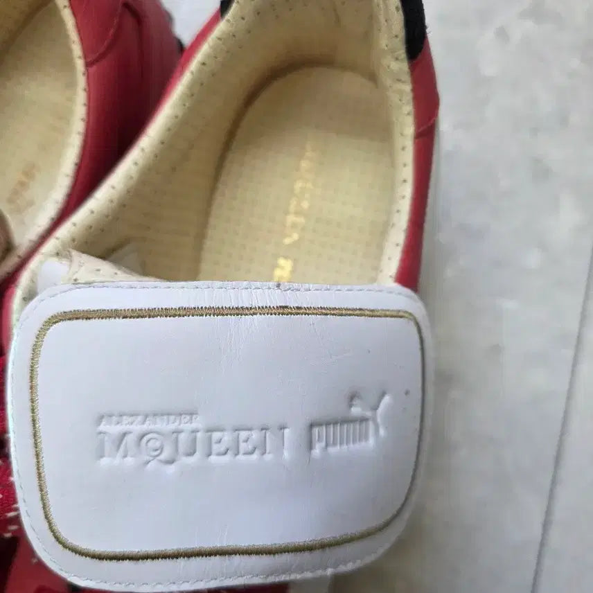 [BUNJANG] Puma Alexander McQueen Red Leather Sneakers / 푸마 알렉산더맥퀸 레드 스니커즈