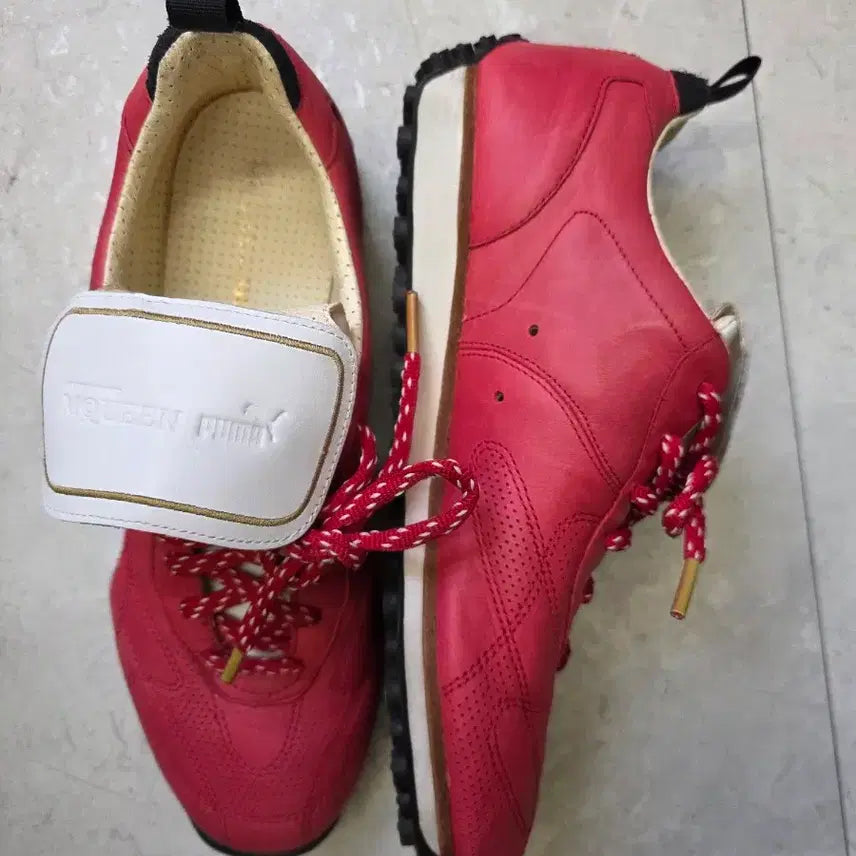 [BUNJANG] Puma Alexander McQueen Red Leather Sneakers / 푸마 알렉산더맥퀸 레드 스니커즈