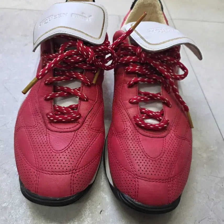 [BUNJANG] Puma Alexander McQueen Red Leather Sneakers / 푸마 알렉산더맥퀸 레드 스니커즈