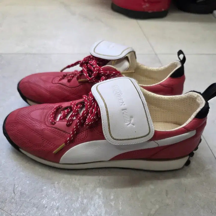 [BUNJANG] Puma Alexander McQueen Red Leather Sneakers / 푸마 알렉산더맥퀸 레드 스니커즈