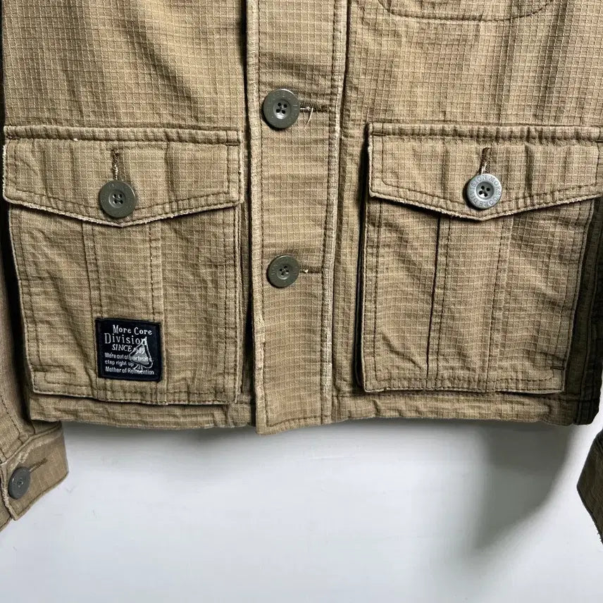 [BUNJANG] MCD Khaki Military Hooded Parka Jacket (Size S) / MCD 카키 밀리터리 후드 야상 자켓 S