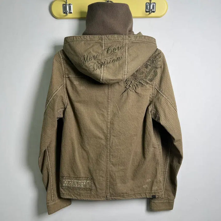 [BUNJANG] MCD Khaki Military Hooded Parka Jacket (Size S) / MCD 카키 밀리터리 후드 야상 자켓 S