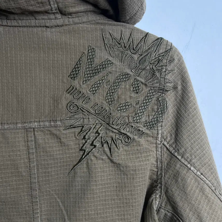 [BUNJANG] MCD Khaki Military Hooded Parka Jacket (Size S) / MCD 카키 밀리터리 후드 야상 자켓 S
