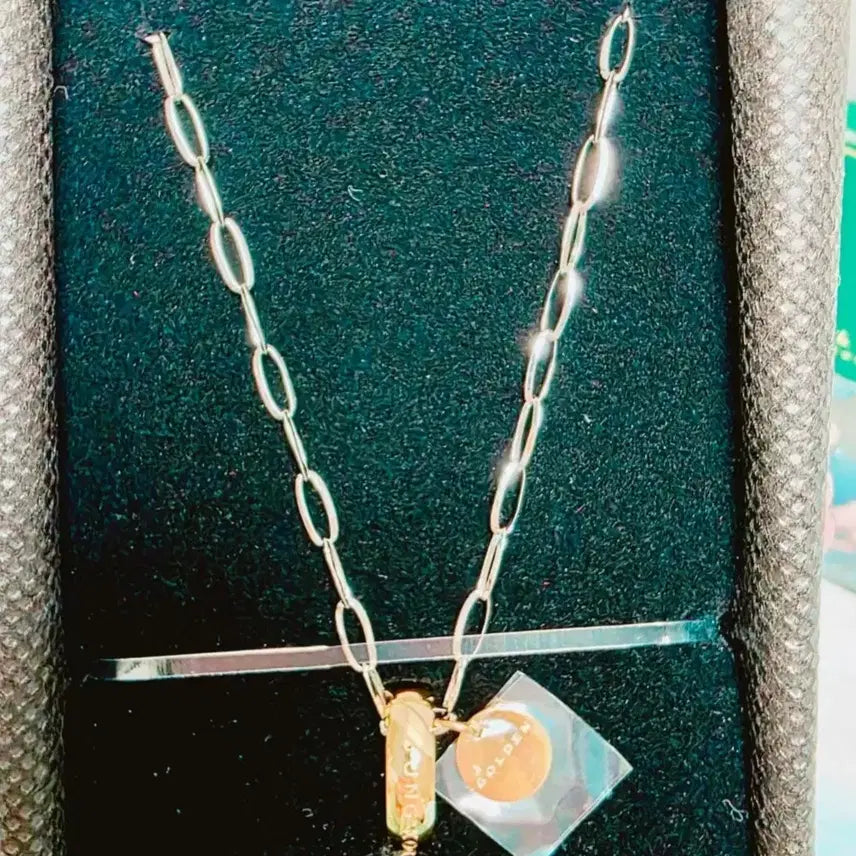 [BUNJANG] BTS Jungkook Exhibition Necklace + Gold Bar Bundle Set / 방탄소년단 BTS 정국 전시회 목걸이 + 정국 골드바 풀세트