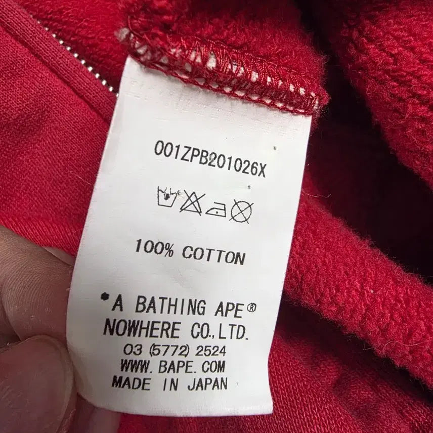 [BUNJANG] BAPE Shark Hoodie Red Camo Half-and-Half Zip-up / 급처 네고가능) 베이프 샤크후드 레드 카모 반반 후드집업