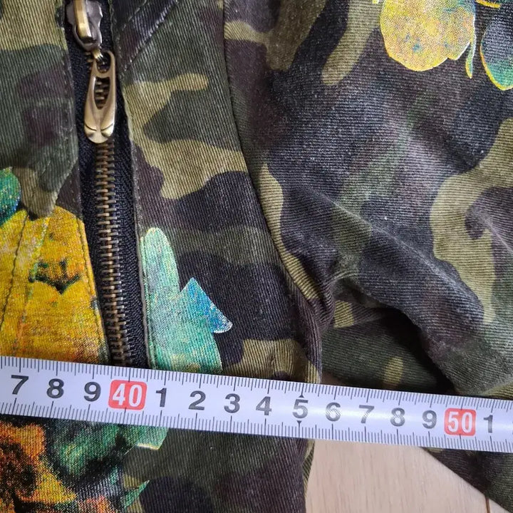 [BUNJANG] Camouflage Flower Printed Hooded Field Jacket / 카모플라쥬 플라워 후드 야상 점퍼