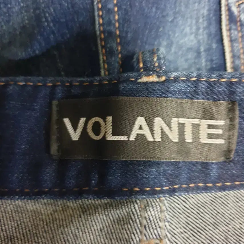 [BUNJANG] Volante Premium Silver Tab Denim Pants / 볼란테 프리미엄 백포켓 실버탭 데미지 워싱 데님팬츠 블루 (32)